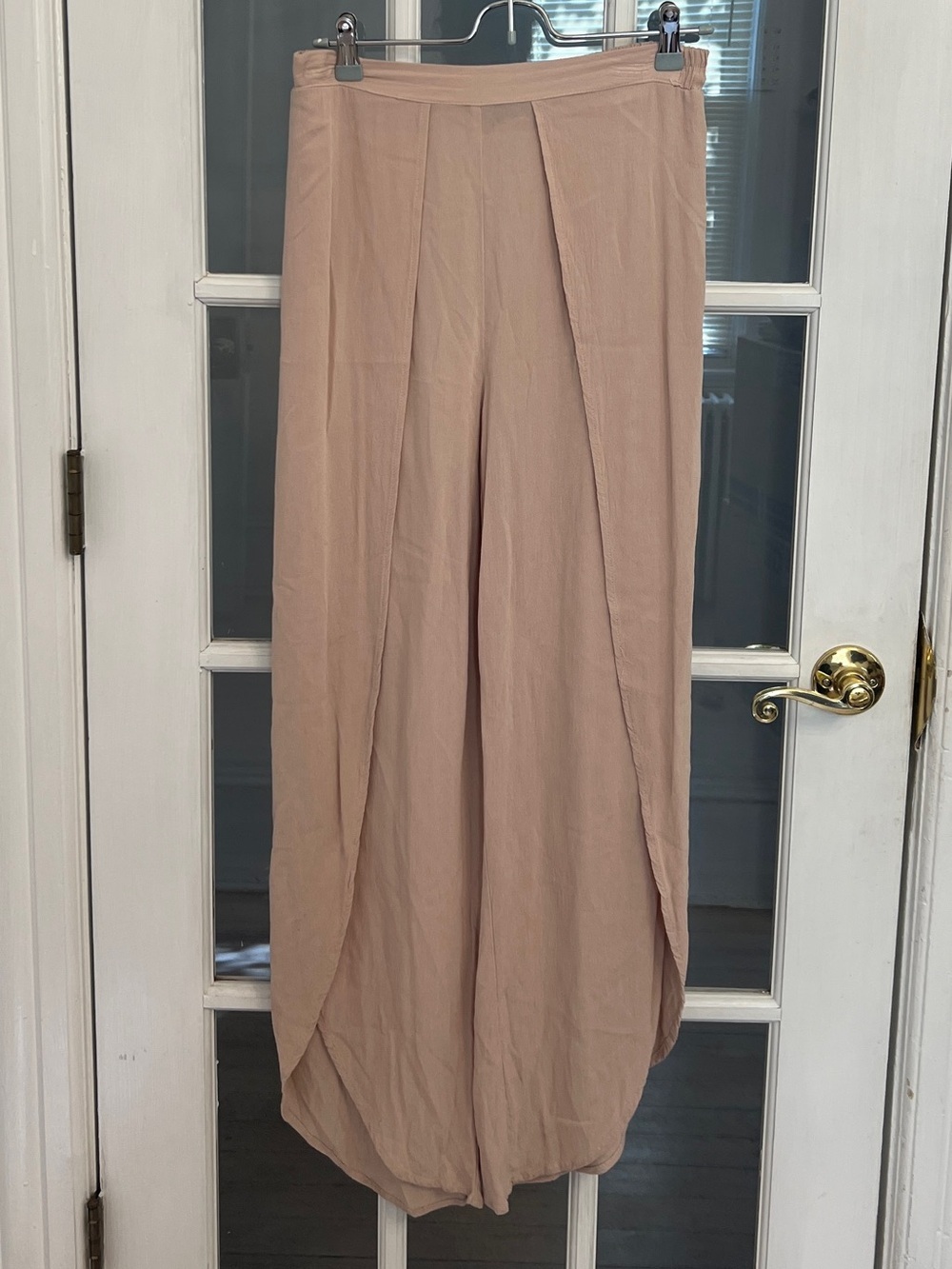 Olivaceous Women’s Blush Draped Tulip Harem Pants Rayon Boho Balloon Leg Size S
